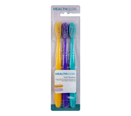 Adult Toothbrush, 3-Piece
