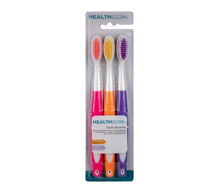 Adult Toothbrush, 3-Piece