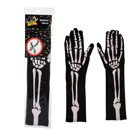 Full Length Skeleton Gloves, 2-Piece