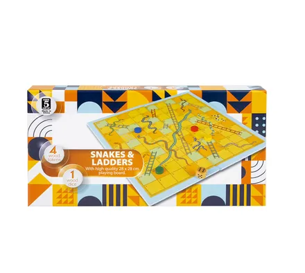Snakes & Ladders With Wood Pieces