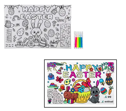 Diy Easter Colouring Placemats, 4-Piece