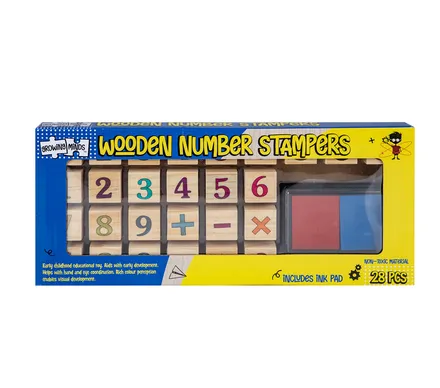 Wooden Letter/Number Stamper Set