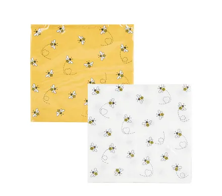 Serviettes 2ply 20pc Bees