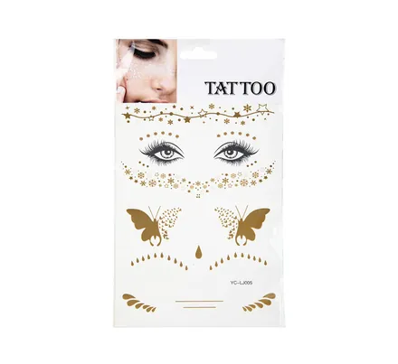 Face & Body Temporary Gold Tattoos