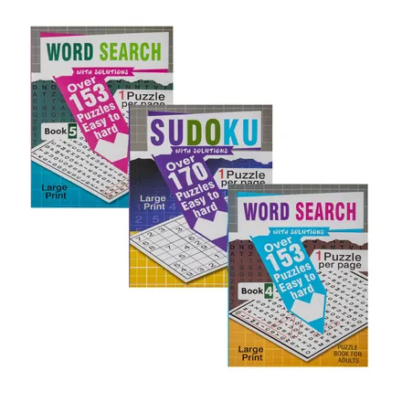 Word Search And Crossword Books